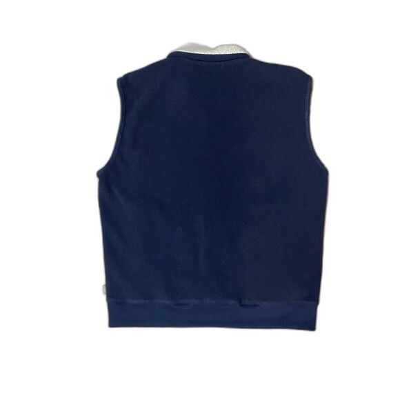 Izod Jeans Men’s Navy Fleece Vest Sherpa Collar Zip Front Size Large - Picture 6 of 13